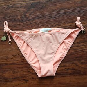 Stella McCartney Peach Charms Quiet Luxury Chic Bikini Swim Bottoms Size Large